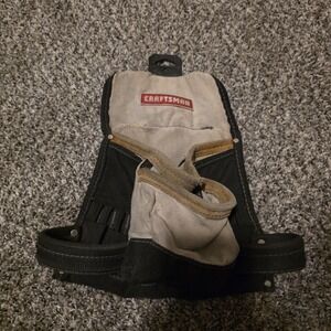 Craftsman Canvas Tool Belt Pouch Holster Multi Pocket Carpenter Holder Work